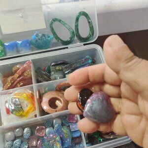Resin beads for jewelry making